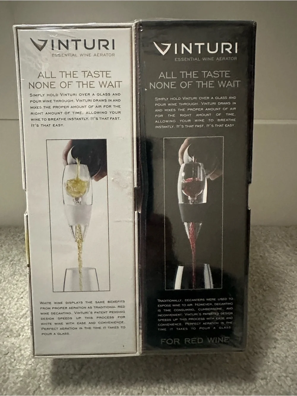 Vinturi Wine Lovers Aerator Set - Red & White wine NiB